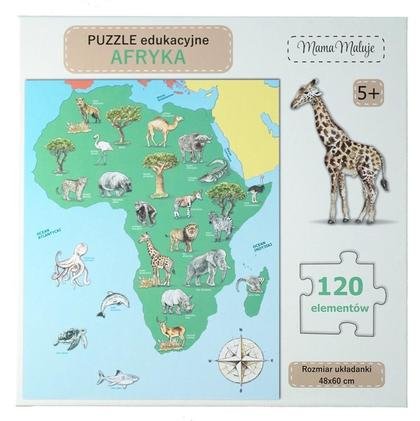 Puzzle edukacyjne Afryka 120el Mama Maluje