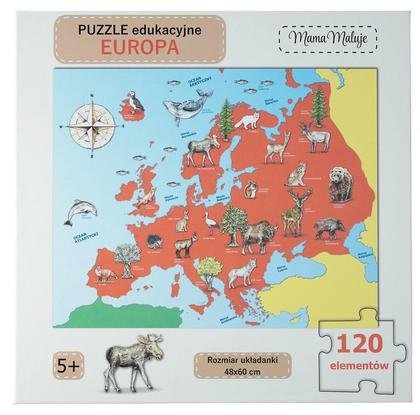 Puzzle edukacyjne Europa 120el Mama Maluje