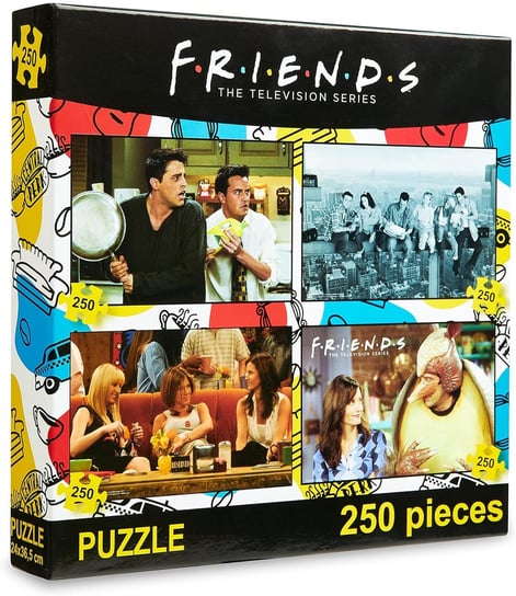 Puzzle Friends - Kompletny Zestaw 4x250 Elementów Idealne dla Fanów Serialu Friends