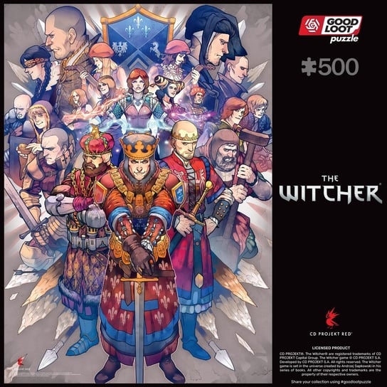 Puzzle, Good Loot, Gaming Puzzle, The Witcher Northern Realms, 500 el. Good Loot