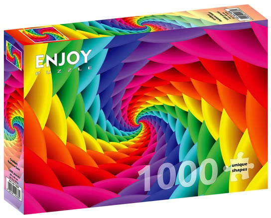 Puzzle, Gradientowy kolorowy wir, 1000 el. Enjoy