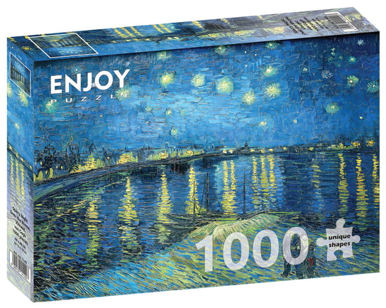 Puzzle, Gwiaździsta noc nad Rodanem, Vincent van Gogh, 1000 el. Enjoy