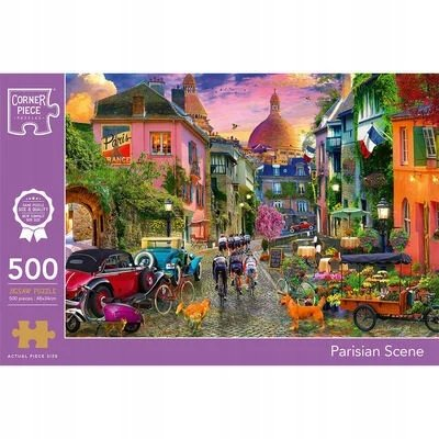 Puzzle Jigsaw Corner Piece Parisian Scene 500 elementów - Jigsaw ...