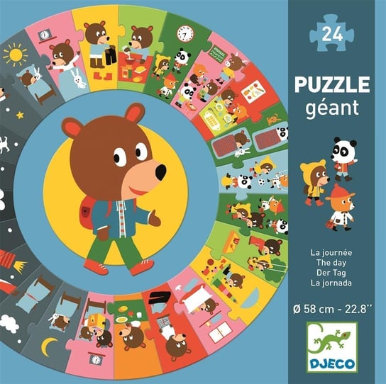 Puzzle kartonowe gigant "DZIEŃ" Djeco Djeco