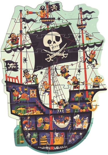 Puzzle kartonowe gigant Statek piracki 36 el Djeco Djeco