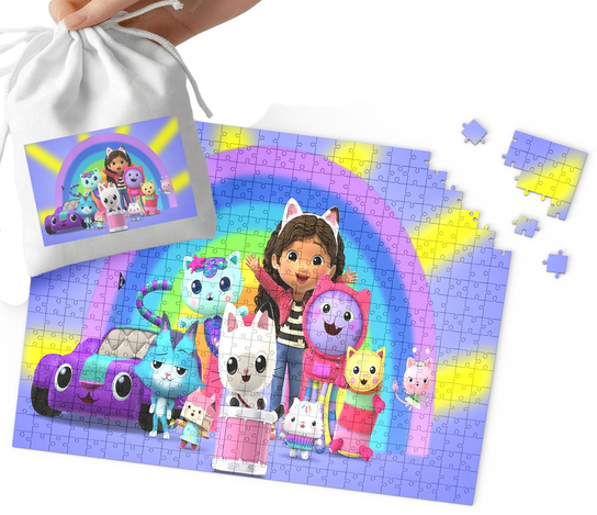 Puzzle - Koci Domek Gabi Wzory Z Bajek Dla Dzieci 70El + Woreczek ...