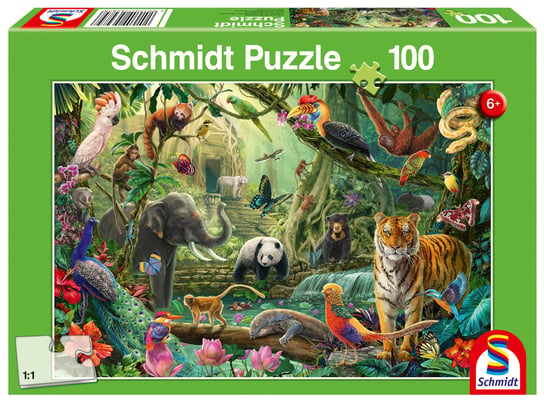 Puzzle, Kolorowa dżungla, 100 el. Schmidt