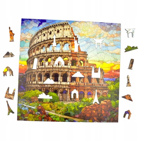 Puzzle Koloseum Mruu&Pruu 25 x 25 cm 150 elementów Układanka drewniana Mruu&Pruu