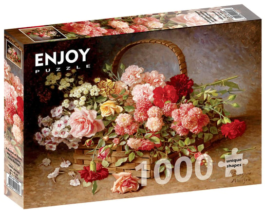 Puzzle, Kosz pełen róż i goździków, Hans Buchner, 1000 el. Enjoy