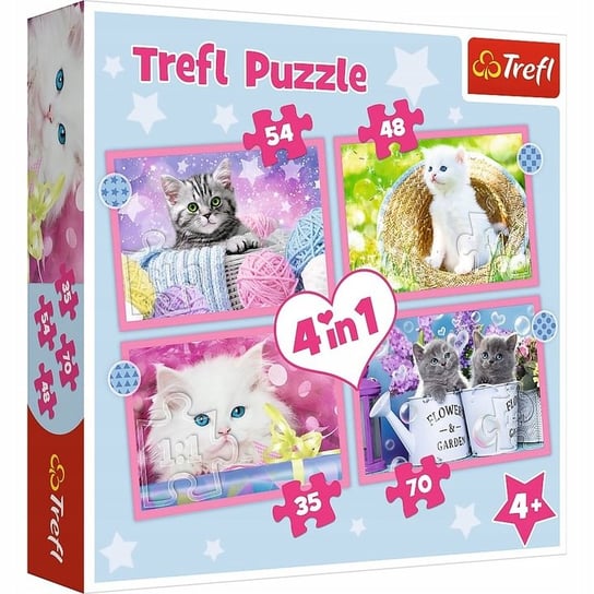 Puzzle Kotki Dla Dziewczynki Zestaw 4W1 Piękne Nowość Pościel Szpulka