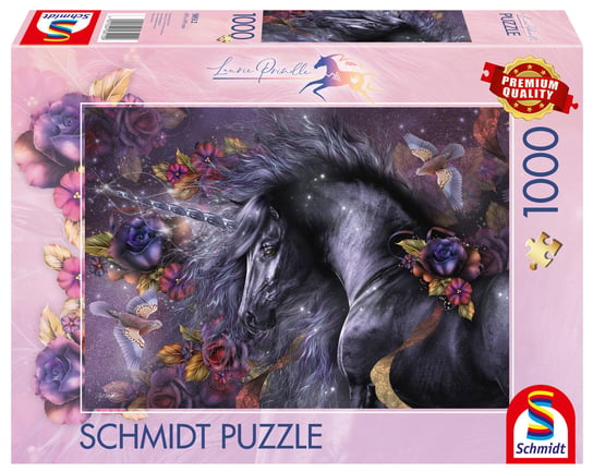 Puzzle, LAURIE PRINDLE Niebieska róża, 1000 el. Schmidt