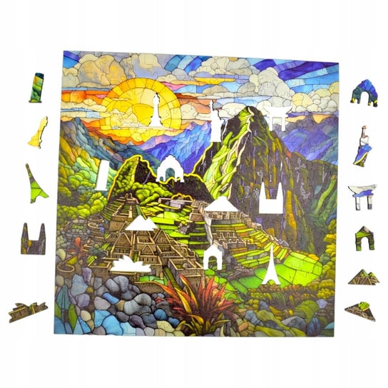 Puzzle Machu Picchu Mruu&Pruu 25 x 25 cm 150 elementów Układanka drewniana Mruu&Pruu