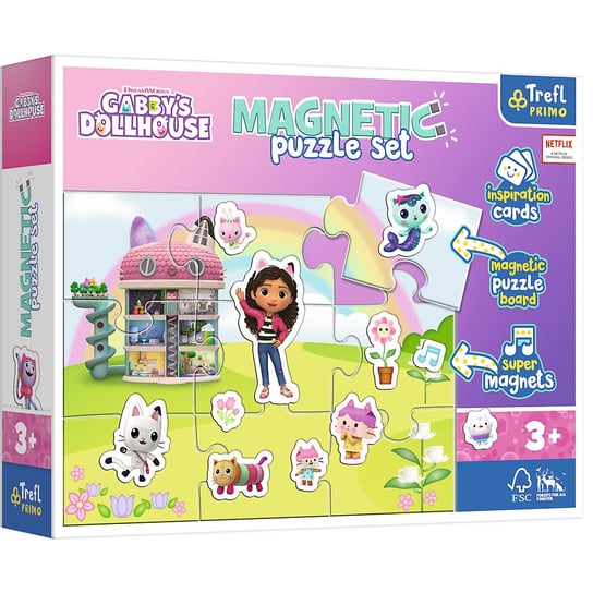 Puzzle, magnetyczne,Gabby's Dollhouse, 9el. Trefl