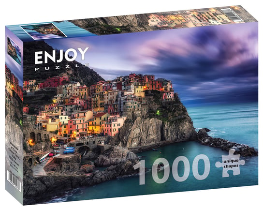 Puzzle, Manarola o zmierzchu, Cinque Terre, Włochy, 1000 el. Enjoy