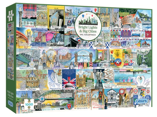 Puzzle, Miasta w Wielkiej Brytanii, 1000 el. Gibsons