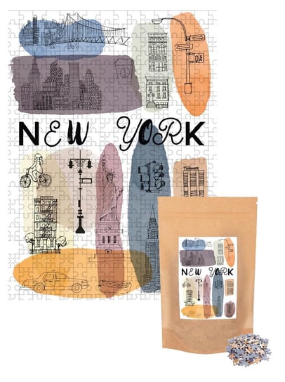 Puzzle „New York” 500 el. w eco woreczku - Muno Puzzle Muno Puzzle