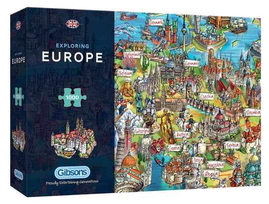 Puzzle, Odkrywanie Europy, 1000 el. Gibsons