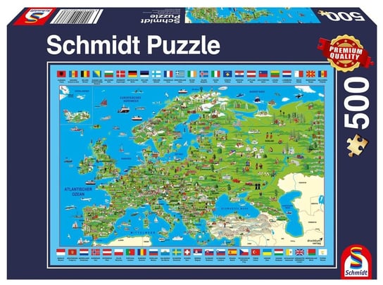 Puzzle, Odkrywanie Europy Schmidt ---, 500 el. Falcon