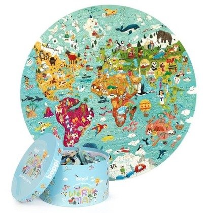 Puzzle okrągłe 150 Mapa świata Inna marka