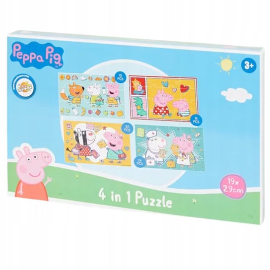Puzzle Peppa Pig Puzzle Dla Dzieci Świnka Peppa 4 w 1 Disney