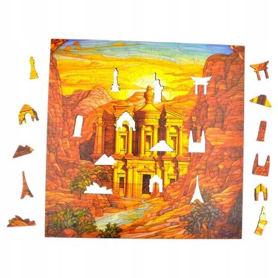 Puzzle Petra w Jordanii Mruu&Pruu 25 x 25 cm 150 el. Układanka drewniana Mruu&Pruu