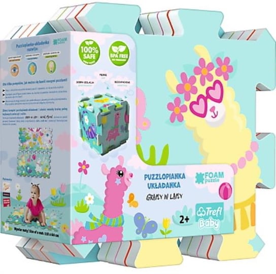 Puzzle piankowe, Gramy w Lamy, 12 el. Trefl