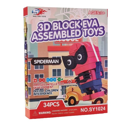Puzzle Piankowe Przestrzenne 3D Spiderman 34 Elem. myHomelife