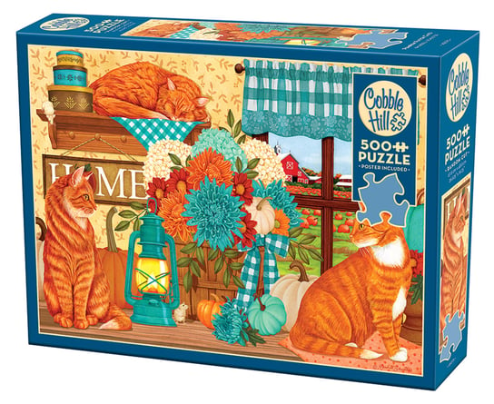 Puzzle, Pomarańczowe koty, 500 el. Cobble Hill