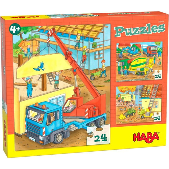Puzzle Prace na budowie 3w1 Haba Haba