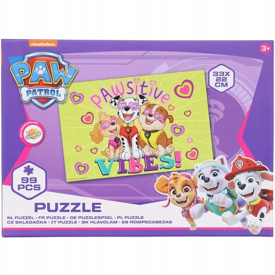 PUZZLE PSI PATROL PODWÓJNY NADRUK 99 ELEMENTÓW PREZENT Nickelodeon ZDTRADING