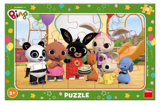 Puzzle ramkowe 15 elementów Bing wysoka jakość idealne na prezent dla dzieci 3+ Dino Toys