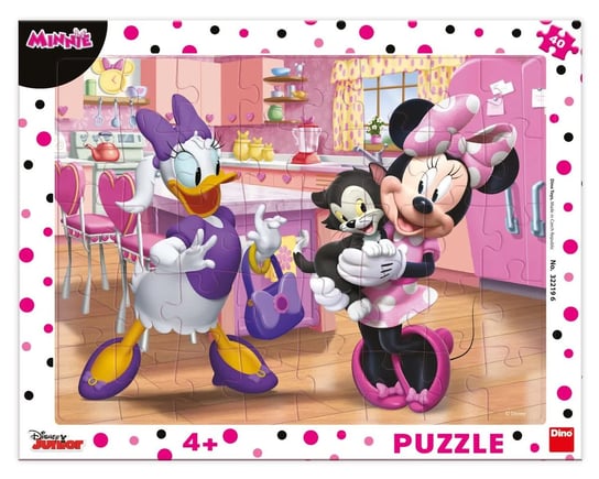 Puzzle ramkowe układanka 40 elementów idealna na prezent Myszka Minnie Daisy Disney Oryginalne Dino Toys
