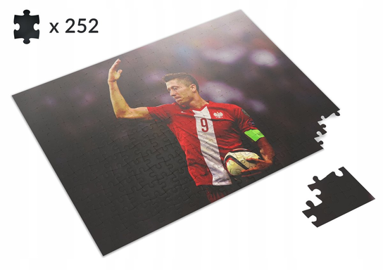 Puzzle Robert Lewandowski Barca + IMIĘ 252 el. #3 Atram