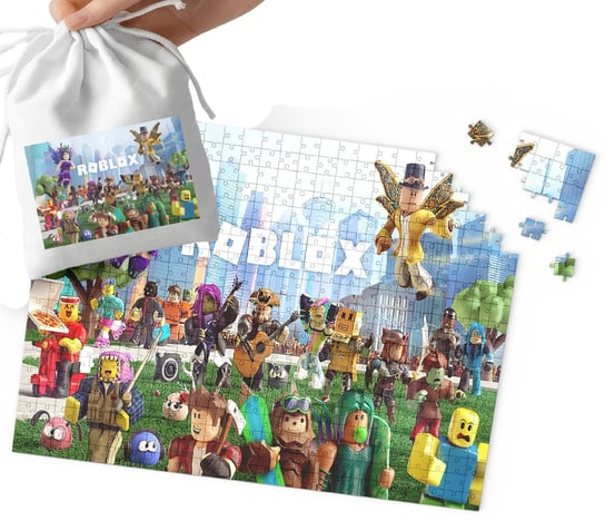 PUZZLE - ROBLOX WZORY Z BAJEK I GIER PREZENT DLA DZIECI 110EL + WORECZEK WORLD CASE