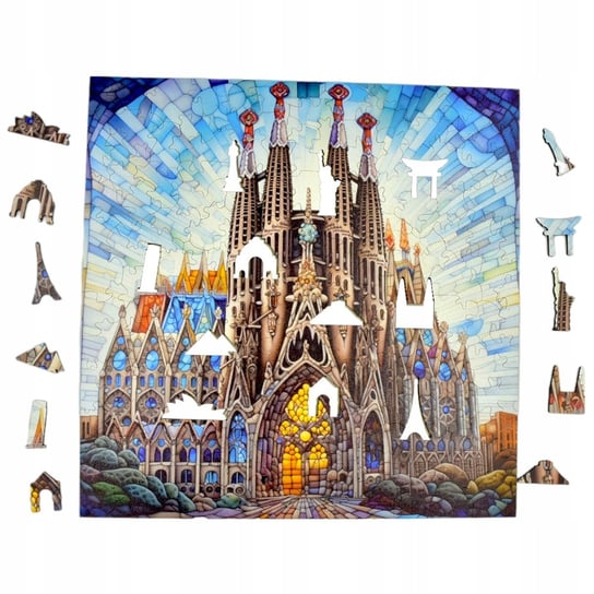 Puzzle Sagrada Familia Mruu&Pruu 25 x 25 cm 150 el. Układanka drewniana Mruu&Pruu