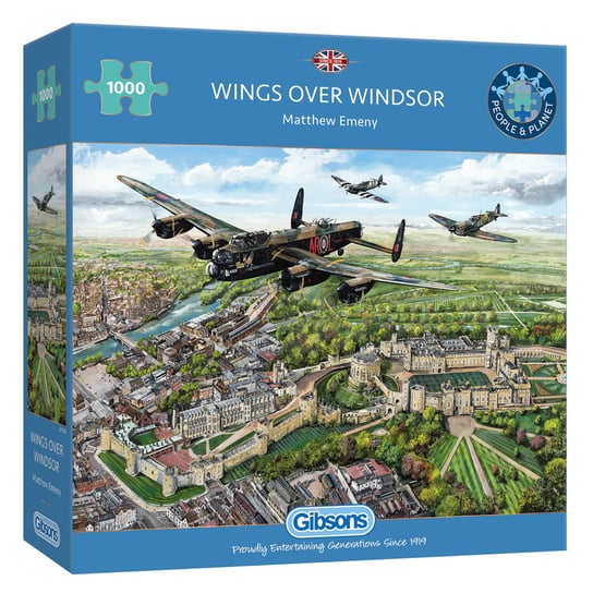 Puzzle, Samoloty nad Zamkiem Windsor, 1000 el. Gibsons