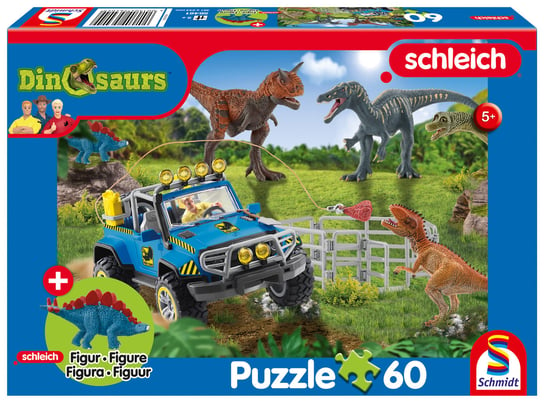 Puzzle, SCHLEICH Dinozaury + figurka, 60 el. Schmidt