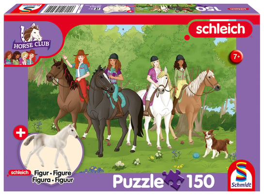 Puzzle, SCHLEICH Klub jeździecki + figurka, 150 el. Schmidt