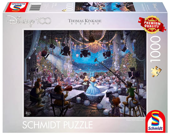 Puzzle, THOMAS KINKADE 100 lat Disneya - Jubileuszowy taniec (Disney), 1000 el. Schmidt