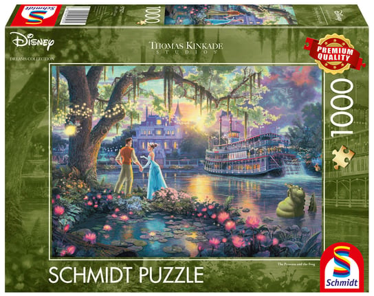 Puzzle, THOMAS KINKADE Księżniczka i żaba (Disney), 1000 el. Schmidt