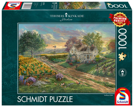 Puzzle, THOMAS KINKADE Pole słoneczników, 1000 el. Schmidt