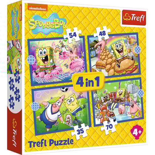 Puzzle, Trefl, Podwodne życie SpongeBoba, 35-48-54-70 el. Trefl