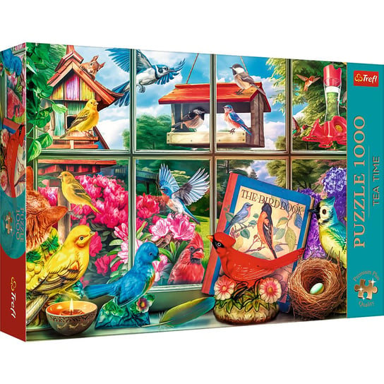 Puzzle, Trefl, Premium Plus - Tea Time, Świat ptaków, 1000 el. Trefl