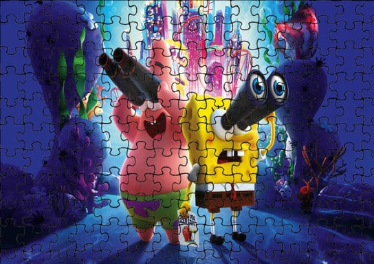 Puzzle Układanka 110 el : Gąbka Dla Dzieci Różne + Woreczek Z Nadrukiem bez marki