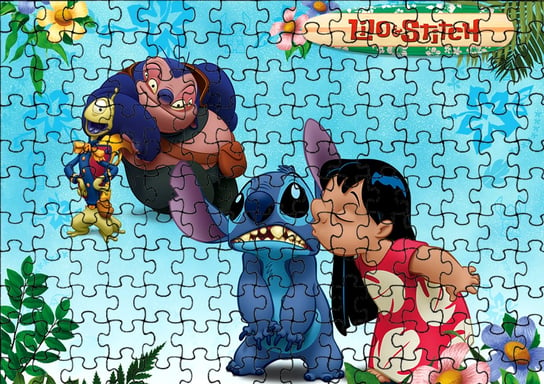 Puzzle Układanka 110 el : Lilo &Stitch + Woreczek Z Nadrukiem bez marki