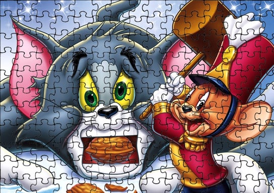 Puzzle Układanka 110 el : Tom & Jerry + Woreczek Z Nadrukiem bez marki