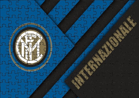 Puzzle Układanka 120 el : Inter Mediolan + Woreczek Z Nadrukiem bez marki