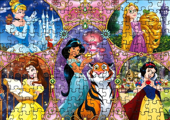 Puzzle Układanka 120 el : Księżniczki + Woreczek Z Nadrukiem bez marki