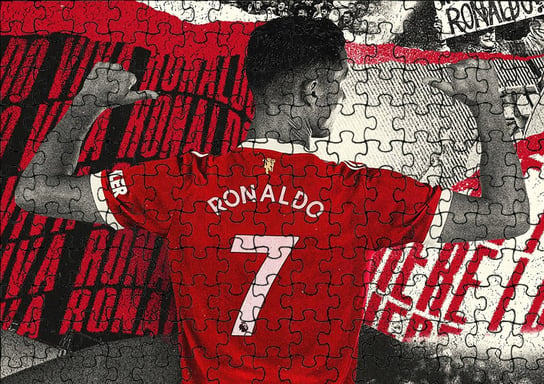 Puzzle Układanka 192 el : Ronaldo + Woreczek Z Nadrukiem bez marki