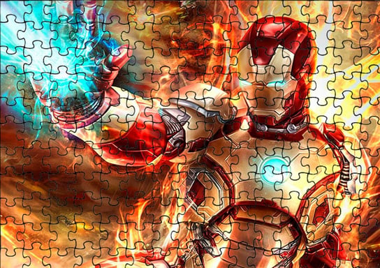 Puzzle Układanka 24 el : Avengers Iron Man + Woreczek Z Nadrukiem bez marki